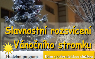 Pozvánka na slavnostní rozsvícení Vánočního stromu 4. prosince 2023 od 16:00 hodin.